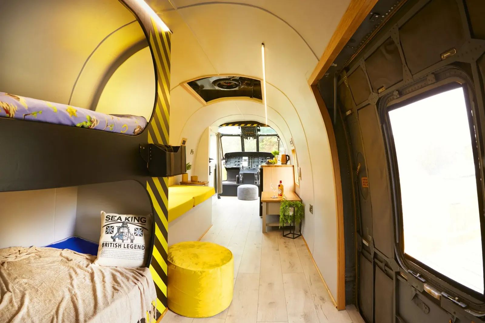 Sea King helicopter glamping