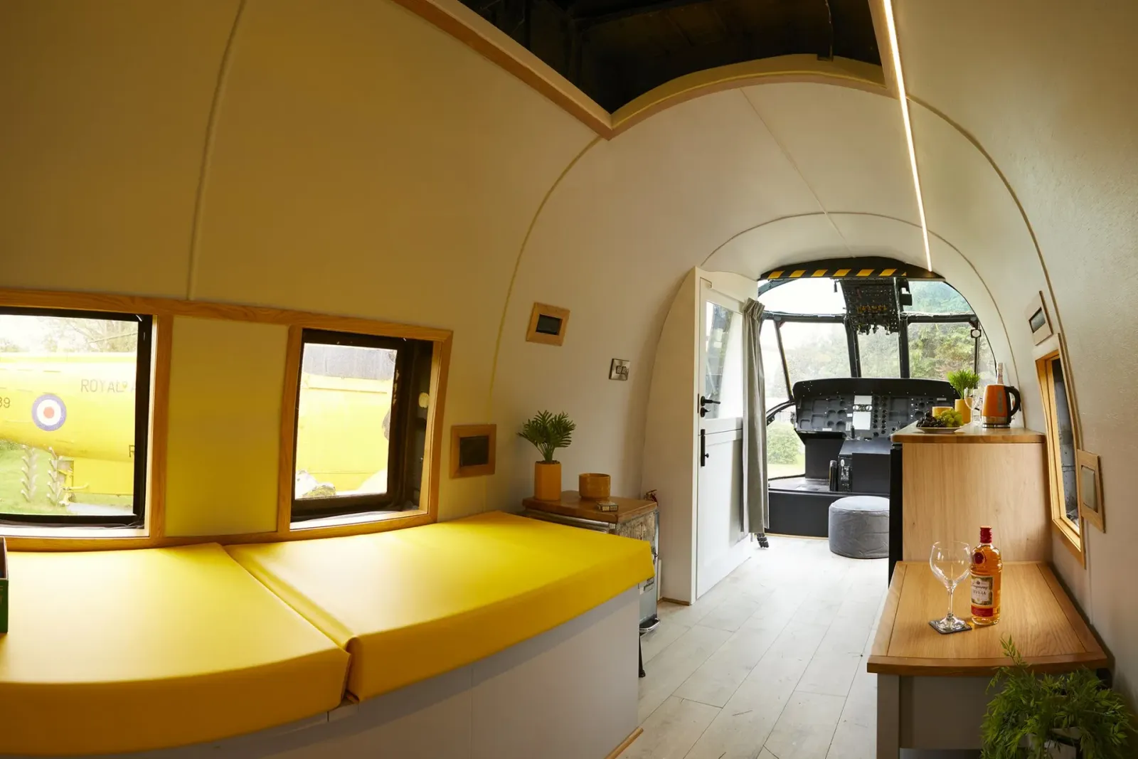 Sea King helicopter glamping